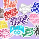  Stickers inspired by Rupaul's Drag Race UK Contestants. Un progetto di Lettering, Tipografia, Design di loghi, Design, Illustrazione tradizionale e Pubblicità di João Maiolini - 28.12.2020