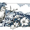 My project in Dip Pen and Ink Illustration: Capturing The Natural World course "Nightingale on Elba island". Projekt z dziedziny Sketching,  R, sunek,  R, sunek art, st, czn, Sketchbook,  R, sunek atramentem, Ilustracja naturalist i czna użytkownika Richter Jutta - 08.01.2022