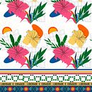 Meu projeto do curso: Design de estampa para superfície têxtil com Photoshop. Projekt z dziedziny Trad, c, jna ilustracja, Projektowanie ubrań, Pattern design, Projektowanie mod, Ilustracja c, frowa, Druk tekst i ln użytkownika Silvana Barbosa da Silva Lima - 07.01.2022