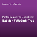 Poster Design for Music Event 'Babylon Fall: Goth-Trad'. Traditional illustration, Vector Illustration, and Graphic Design project by Tristan Tarn-Weir - 09.28.2018