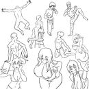 Meu projeto do curso: Desenho anatômico para principiantes. Un projet de Beaux Arts, Esquisse , Dessin au cra, on, Dessin, Dessin réaliste , et Dessin anatomique de Pedro Luciano - 10.01.2022