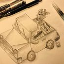 Mijn project van de cursus: De kunst van sketching: tover je schetsen om tot kunst. Un projet de Illustration traditionnelle, Dessin au cra, on, Dessin , et Carnet de croquis de Cindy Vanroelen - 11.01.2022