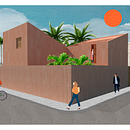 Mi Proyecto del curso: Representación gráfica de proyectos arquitectónicos. Projekt z dziedziny  Architektura, Projektowanie graficzne, Architektura wnętrz, Projektowanie wnętrz, Architektura krajobrazu,  Kolaż, Architektura c, frowa,  R i sunek architektoniczn użytkownika Jazmín Domínguez Corro - 11.01.2022