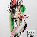 O Boto cor-de-rosa . Ilustrasi tradisional, Dan Lukisan Cat Air proyek oleh João Victor Pedrosa - 01.12.2022