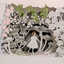 My project in Paper Cutting: Create Paper Scenes with Depth course. Un projet de Illustration traditionnelle, Artisanat, Conception éditoriale, Papercraft, Stor, telling, Reliure, Illustration jeunesse , et DIY de cocoyanana - 19.12.2021