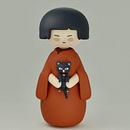 Kokeshi Doll . Een project van Traditionele illustratie, Ontwerp van personages, Digitale illustratie,  3D-modellering y Manga van Ana Claudia Lee - 08.01.2022