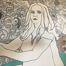 Acrylic and marker self portrait on canvas. Un proyecto de Ilustración tradicional de Michelle Bortot - 15.01.2022