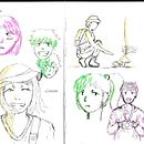 alguns personagens. Drawing, Character Design, and Sketchbook project by Isabela Marquardt - 01.15.2022