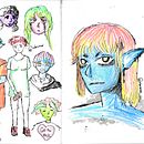 estudos. Creativit, Sketchbook, Drawing, and Manga project by Isabela Marquardt - 01.15.2022