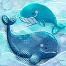 Happy Whales. Un projet de Illustration traditionnelle de Mariana Ostanik - 08.01.2022
