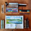 Mi Proyecto del curso: Cuaderno de viaje en acuarela. Traditional illustration, Watercolor Painting, Architectural Illustration, and Sketchbook project by Danisa Díaz - 01.15.2022