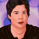 Damon fanart. Projekt z dziedziny Trad, c i jna ilustracja użytkownika Nivedita Nandini - 16.01.2022