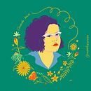 Meu projeto do curso: Retrato ilustrado com elementos botânicos . Ilustrație tradițională, Ilustrație digitală, Ilustrație botanică și Desen digital de Amanda Sousa - 01.16.2022
