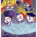 Le gentil petit diable. Een project van Traditionele illustratie, Ontwerp van personages,  Creativiteit,  Tekening, Digitale illustratie, Kinderillustratie, Digitale tekening, Redactionele illustratie,  Beeldende kunst, Schilderij,  Artistieke tekening y Tekenen met kleurpotloden van Lucie - 01.11.2021