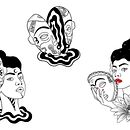 Meu projeto do curso: Desenho de tatuagem autoral com Procreate. Un proyecto de Ilustración tradicional, Diseño gráfico, Dibujo, Ilustración digital, Diseño de tatuajes y Dibujo digital de Joyce Ackermann Cavalcanti - 19.01.2022