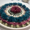 Mi Proyecto del curso: Tejido en telar circular. Projekt z dziedziny Projektowanie dodatków,  Dekoracja wnętrz,  Tkactwo, Tkanie, Wzornictwo tekst i liów użytkownika Mitchelle Quiñones - 16.01.2022