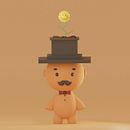 Personaje de bigote elegante . Traditional illustration, Character Design, Digital Illustration, 3D Modeling, and Manga project by Diego Pérez - 01.14.2022