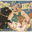 Paw-ty Time. Ilustração tradicional e Ilustração infantil projeto de nicaem - 08.01.2022