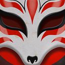 Kitsune mask. Un projet de Illustration traditionnelle, Illustration numérique , et Conception de personnages de Victor Bencomo Peña - 17.01.2022