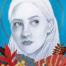 My project in Portrait with Pencil, Color Techniques and Photoshop course. Un projet de Illustration traditionnelle, Beaux Arts, Dessin au cra, on, Dessin, Illustration numérique , et Dessin de portrait de Olga Todorovska - 17.01.2022