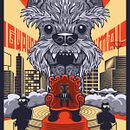 Schnauzer Dictador - Mi Proyecto del curso: Ilustración vectorial: más volumen y rock and roll. Een project van Traditionele illustratie, Vectorillustratie, Posterontwerp y Digitale illustratie van Marco Vásquez - 15.01.2022