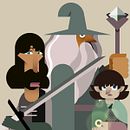 Meu projeto do curso: Retrato geométrico minimalista. Traditional illustration, Character Design, and Vector Illustration project by Lucio Souza - 01.17.2022