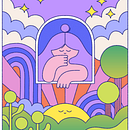 Enjoy the view. Een project van Traditionele illustratie van Hello Vonnie - 18.01.2022