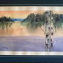 Reflejo de un bonito paisaje.. Pintura em aquarela e Ilustração tradicional projeto de Soraya Sáez - 18.01.2022