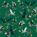 Mon projet du cours : Illustration numérique de motifs inspirés de la faune et la flore. Un projet de Illustration traditionnelle, Création de motifs, Dessin, Illustration numérique et Illustration botanique de Maïlys Ferron - 10.05.2022