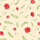 Estampado con amapolas de acuarela.. Un progetto di Illustrazione tradizionale, Br, ing, Br, identit, Graphic design, Pattern design, Fashion design e Illustrazione botanica di Maria del Hoyo - 20.01.2022