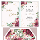 Protea wedding stationary. Projekt z dziedziny Design, Projektowanie graficzne i Pattern design użytkownika Lizelle Benson - 20.01.2022