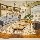 My project in Artistic Perspective: Interior Spaces from Your Point of View  course. Ilustração tradicional, Arquitetura, Desenho e Ilustração arquitetônica projeto de sergeat_coline - 20.01.2022