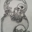 Jack and Sally. Sketchbook project by Katora Grasso - 01.21.2022