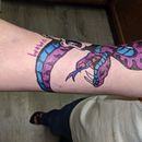 Snake and skull done with tattoo markers. Artistic Drawing project by Katora Grasso - 01.21.2022