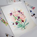 My project in Floral Arrangement Illustration in Watercolor course. Een project van Traditionele illustratie,  Beeldende kunst, Schilderij, Aquarelschilderen,  Botanische illustratie y Naturalistische illustratie van Юлия Будько - 21.01.2022