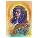 My project in Experimental Portraiture: Fusing Oil, Acrylic, and Spray Paint course. Fine Arts, Painting, Acr, lic Painting, and Oil Painting project by Joanna Namyślak - 01.21.2022