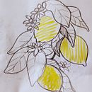 My project in Creating Botanical Patterns from a Drawing course. Projekt z dziedziny Ilustracja c, frowa, R, sunek botaniczn, R, sunek c, frow, Malarstwo akr i lowe użytkownika Aadya Swaroop Naik - 24.01.2022