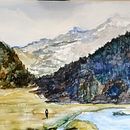 Mi Proyecto del curso: Paisajes atmosféricos en acuarela. Artes plásticas, Pintura, e Pintura em aquarela projeto de Teo Basterra - 24.01.2022