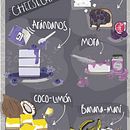 Mi Proyecto del curso: Recetas ilustradas: crea dibujos deliciosos. Traditional illustration, Infographics, Vector Illustration, Drawing, Digital Illustration, Digital Painting, Sketchbook, Ink Illustration, and Naturalistic Illustration project by Ana María Estrella - 01.25.2022