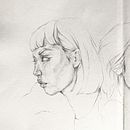 My project in Portrait Sketchbooking: Explore the Human Face course. Un proyecto de Bocetado, Dibujo, Dibujo de Retrato, Dibujo artístico y Sketchbook de Riemke Aggio-Bruce - 25.01.2022
