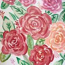 rosas. Watercolor Painting, and Traditional illustration project by Aleja Escorcia - 01.26.2022