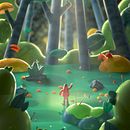 Sleeping Forest. Traditional illustration, 3D, Digital Illustration, and 3D Modeling project by dnico - 01.27.2022