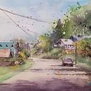 My project in Contemporary Watercolor Landscape Painting course. Un proyecto de Bellas Artes y Pintura a la acuarela de hm_art_in_hawaii - 28.01.2022
