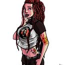 Suicide girl - Come ho migliorata la bozza del mio disegno per trasformarla completamente . % Sandro Turlione tarafından hazırlanan Geleneksel illüstras, Ve on projesi - 01.29.2022