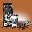 White Owl Coffee packaging and branding. Projekt z dziedziny Trad, c, jna ilustracja,  Pismo dekorac, jne, Br, ing i ident i fikacja wizualna użytkownika Alexis Moulds - 29.01.2022
