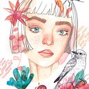 Mi Proyecto del curso: Retrato ilustrado en acuarela. Un proyecto de Ilustración tradicional, Bellas Artes, Pintura, Dibujo, Pintura a la acuarela, Dibujo de Retrato y Dibujo artístico de Axelle Lacombe - 30.01.2022