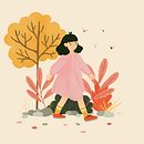 Little explorers - Serie d'illustrations Ein Projekt aus dem Bereich Traditionelle Illustration und Design von Figuren von Louna Desvaux - 28.05.2022