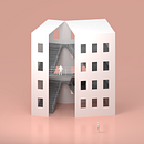 Exploring idea from a shoebox. Un proyecto de 3D, Arquitectura, Modelado 3D, Arquitectura digital, Arquitectura interior, Ilustración digital y Visualización arquitectónica de xiaojia0918 - 29.01.2022