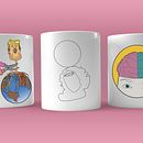 Las tazas de Deb. Design, Ilustração tradicional, Design de acessórios, Design de personagens, e Design gráfico projeto de DEBORAH MADRID GONZALES - 30.01.2022