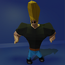 Johnny "Low Poly" Bravo. 3D, 3D Modeling, Video Games, 3D Character Design, and Game Design project by Johan Ricardo Almanza Sierra - 02.02.2022